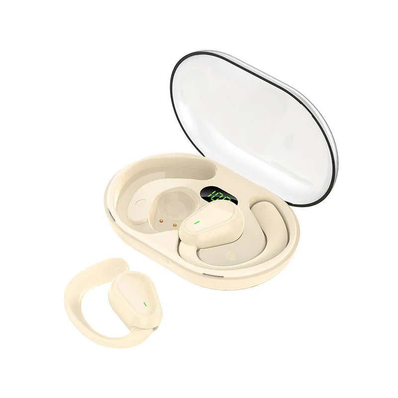 HiFi Stereo Ear Hook Earbuds - Khaki image