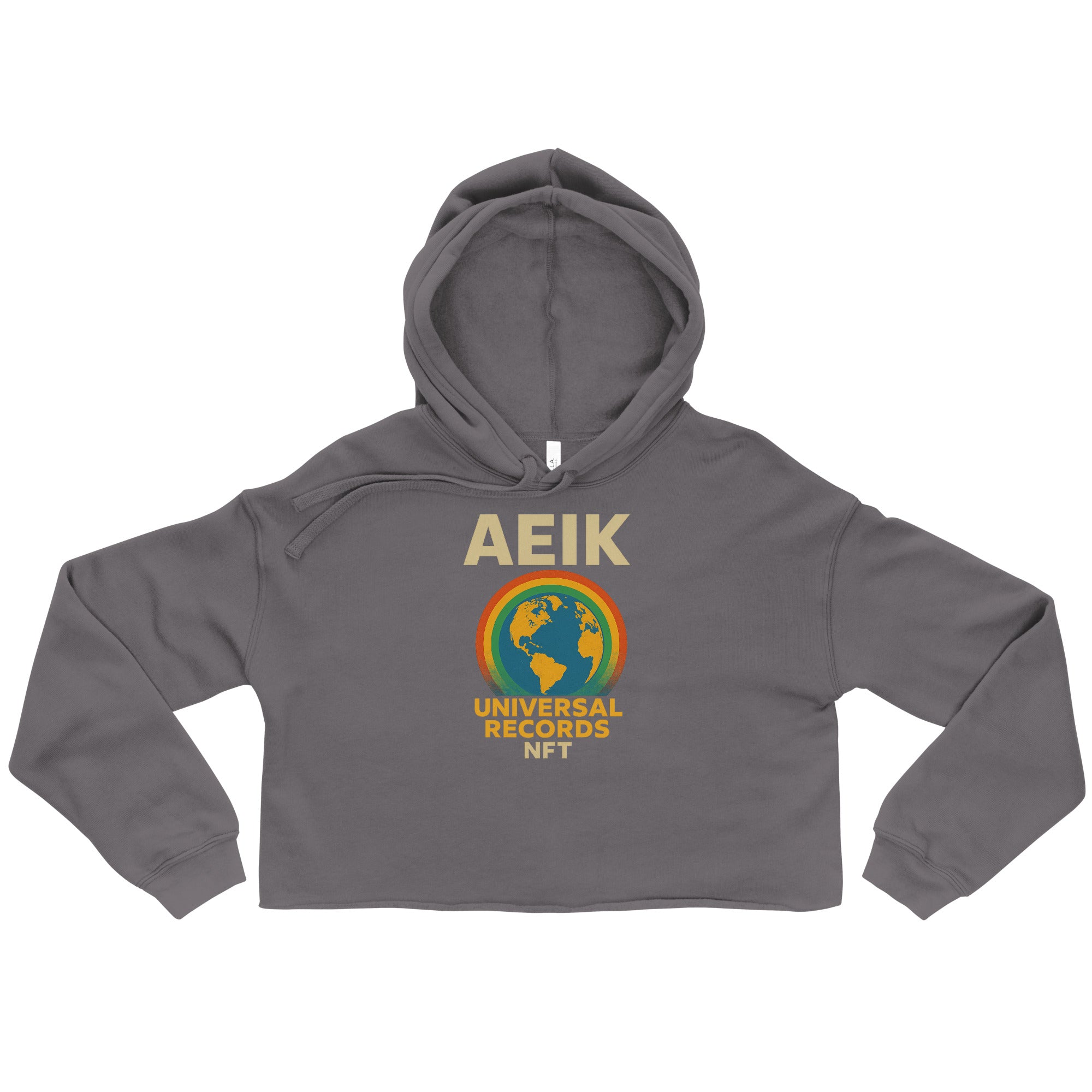 AEIK UNIVERSAL RECORDS NFT Crop Hoodie - Storm, M image